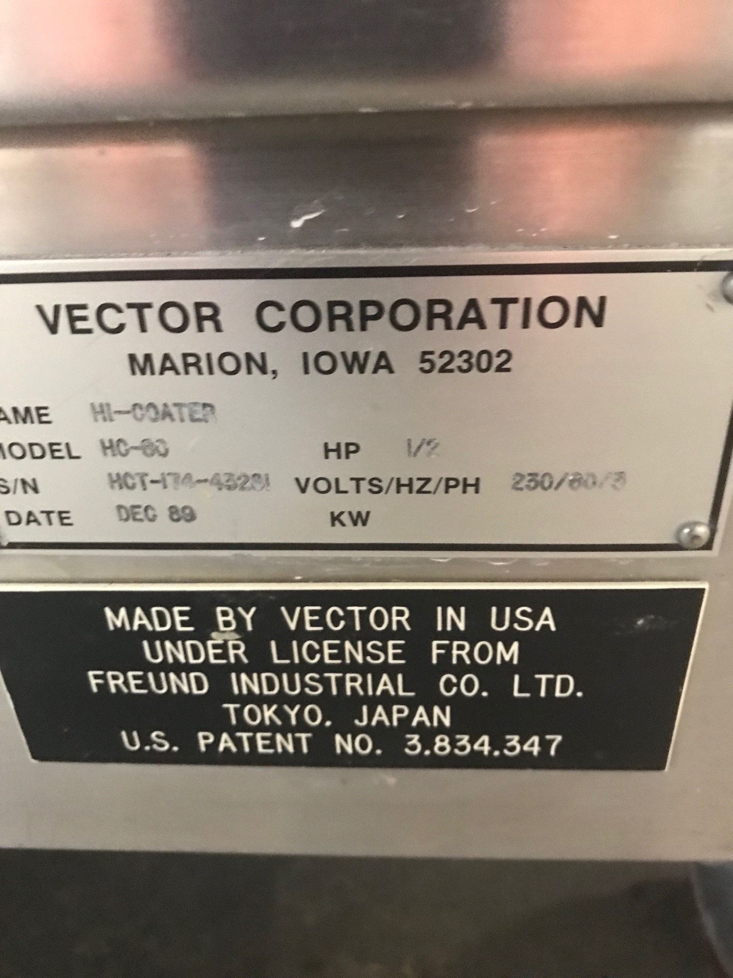 FRUEND-VECTOR VECTOR FREUND HC-60