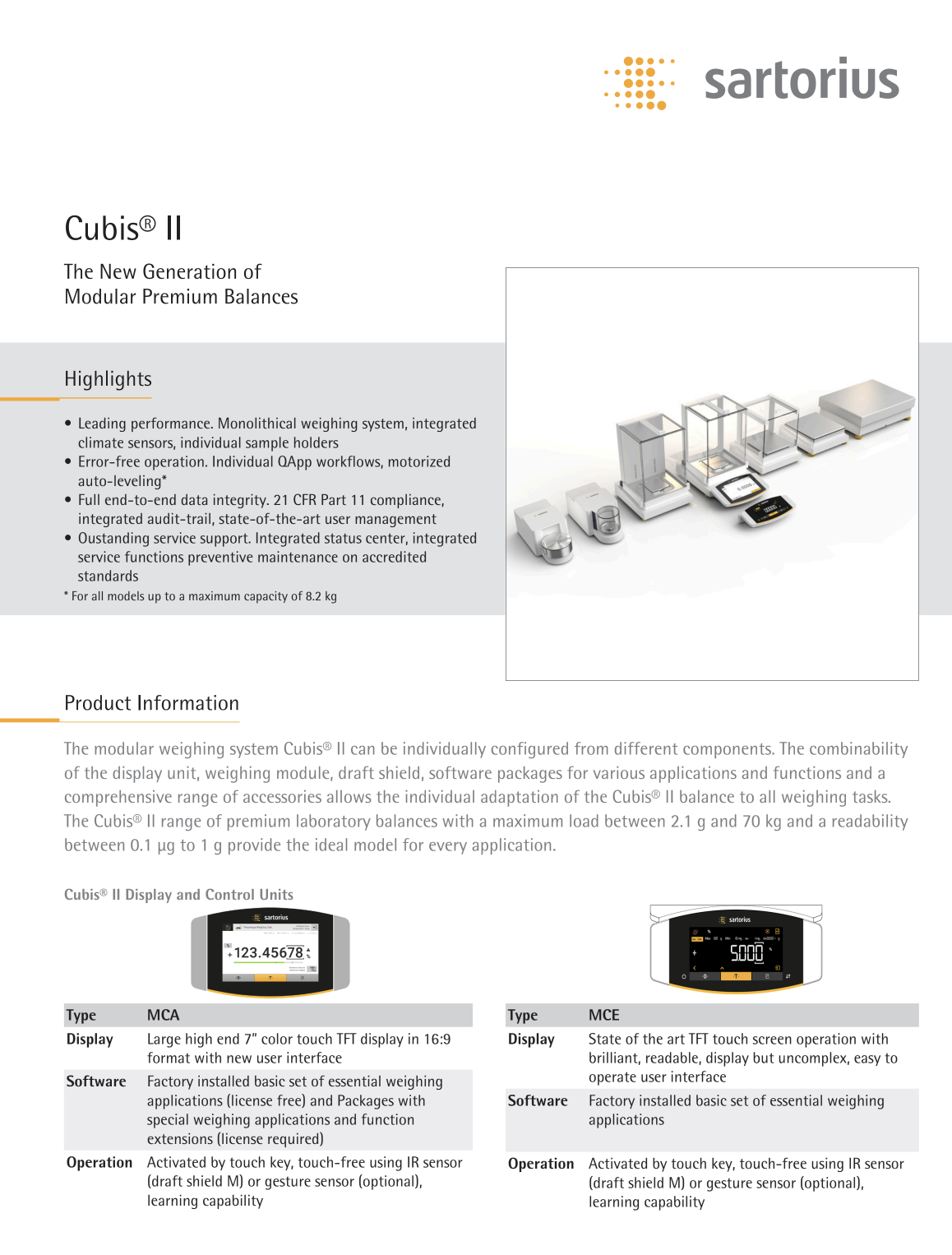 Sartorius MCA2.7S-2S00-F 