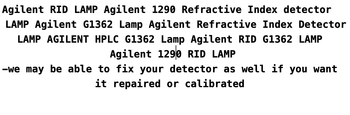 Agilent 1290 G1362 LAMP
